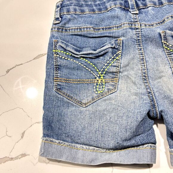 Bongo | Girls Button Fly Denim Blue Jean Shorts Size 10 - Picture 7 of 10